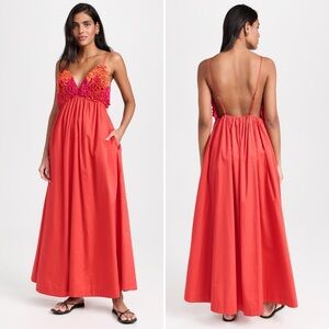 NWT Mara Hoffman Women's Annika Dress Red Size Medium